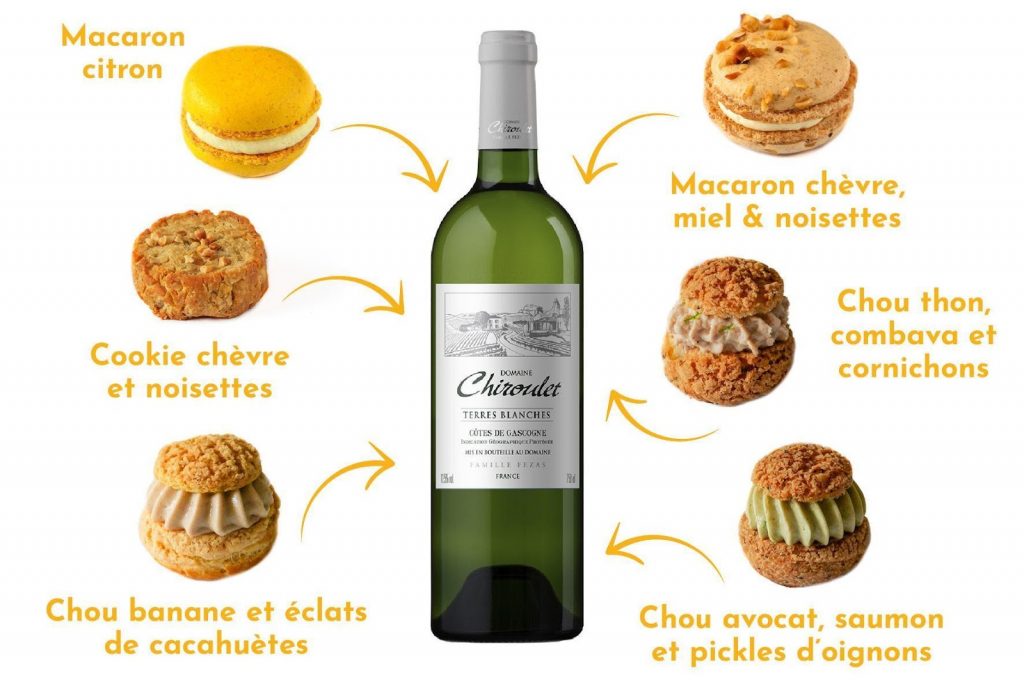 Accord mets/vins choux cookies marcarons coffrets Bar Appétit